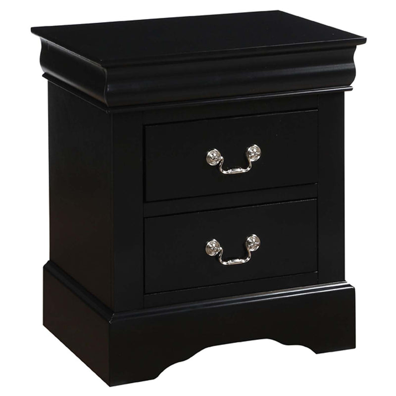 Louis Philippe III Nightstand, Black Finish Acme