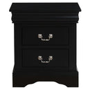 Louis Philippe III Nightstand, Black Finish Acme