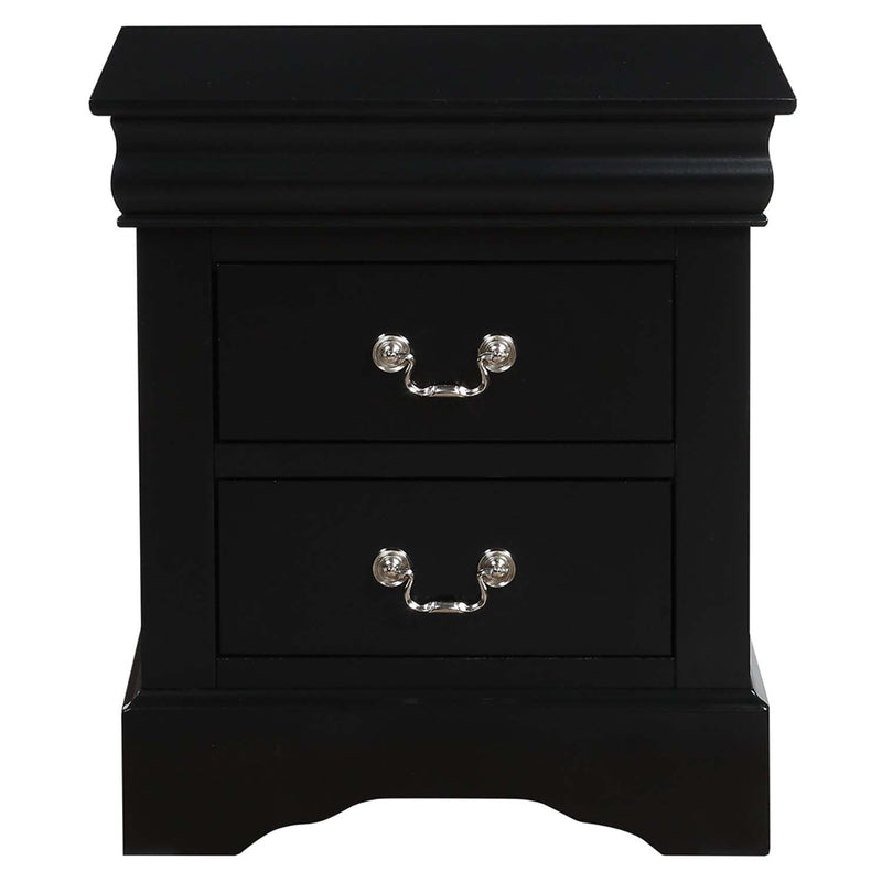 Louis Philippe III Nightstand, Black Finish Acme