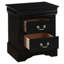 Louis Philippe III Nightstand, Black Finish Acme