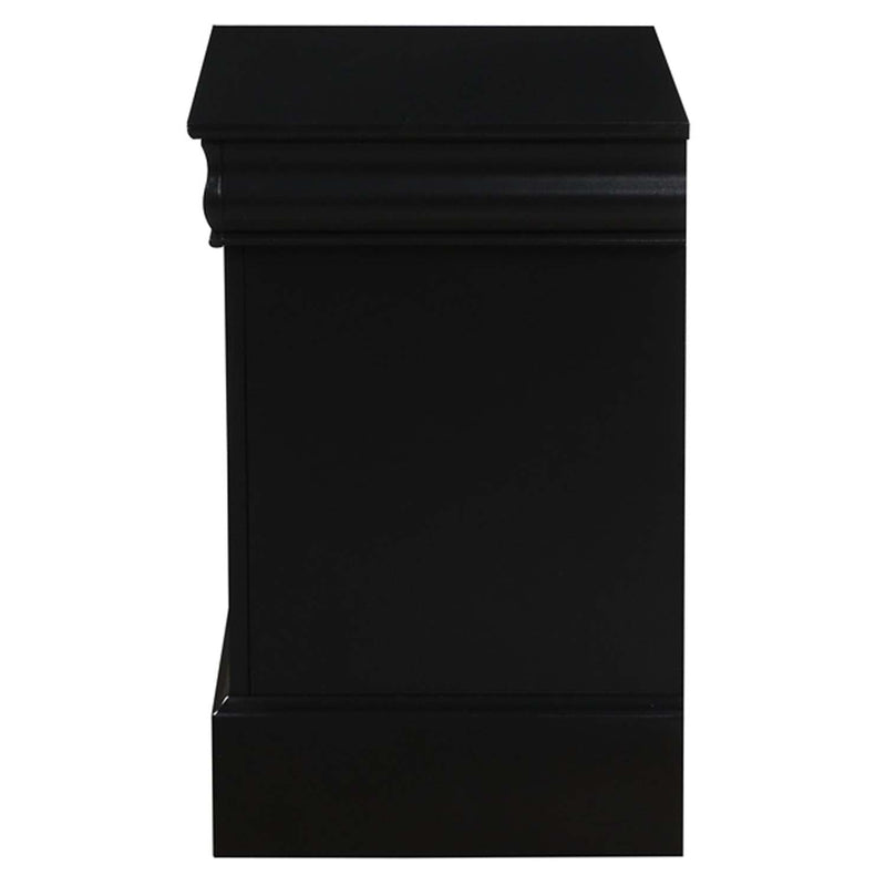 Louis Philippe III Nightstand, Black Finish Acme