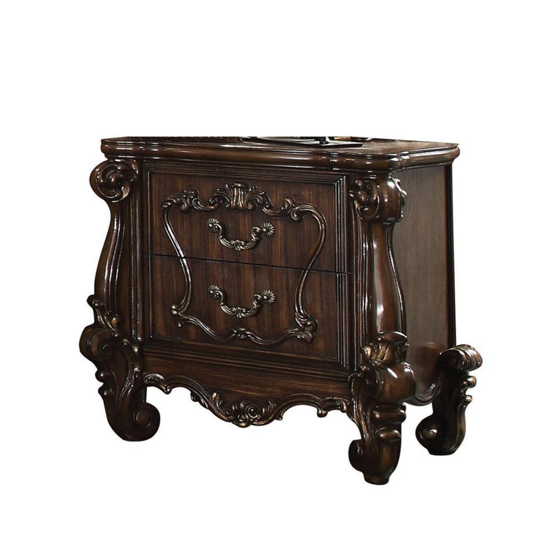 Versailles Nightstand, Cherry Oak Finish Acme