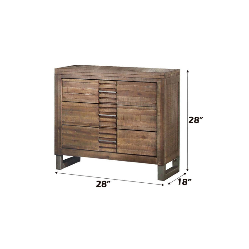Andria Nightstand, Reclaimed Oak Finish Acme