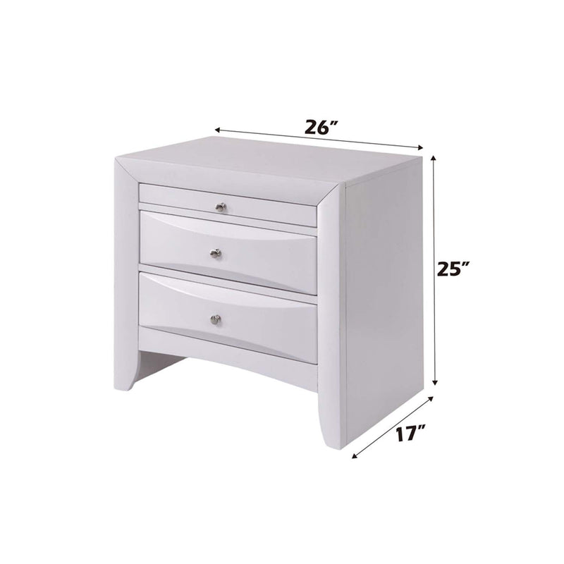 Ireland Nightstand, White Finish Acme