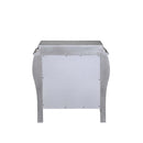 Leonora Nightstand, Vintage Platinum Acme