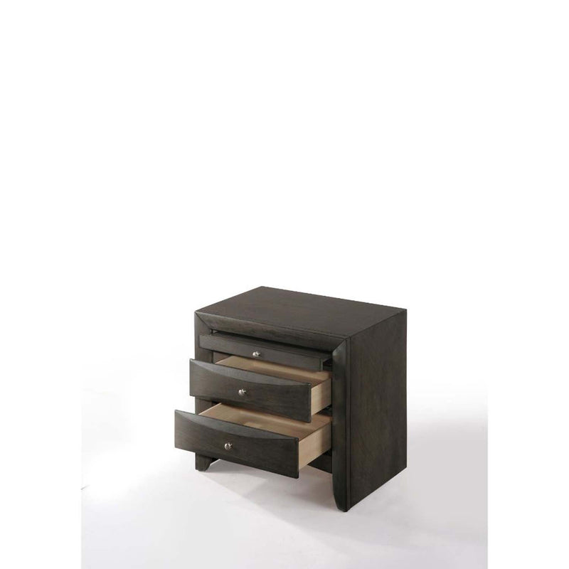 Ireland Nightstand, Gray Oak Finish Acme