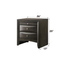Ireland Nightstand, Gray Oak Finish Acme