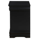 Louis Philippe Nightstand, Black Finish Acme