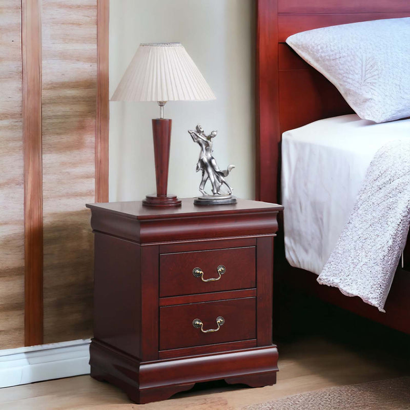 Louis Philippe Nightstand, Cherry Finish Acme