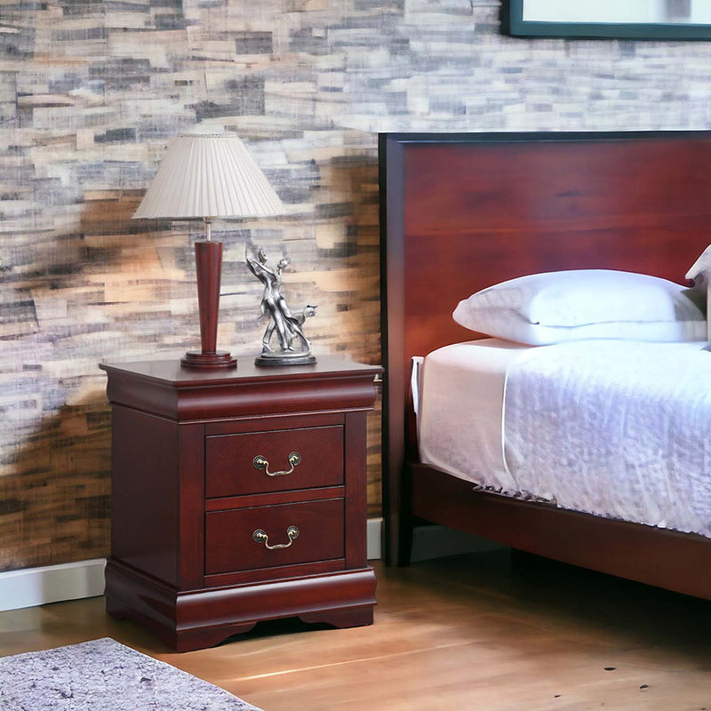 Louis Philippe Nightstand, Cherry Finish Acme