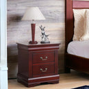 Louis Philippe Nightstand, Cherry Finish Acme