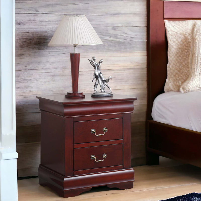 Louis Philippe Nightstand, Cherry Finish Acme