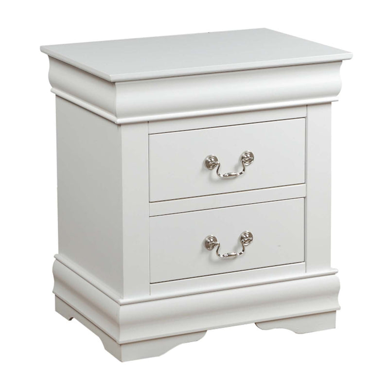 Louis Philippe Nightstand, White Finish Acme