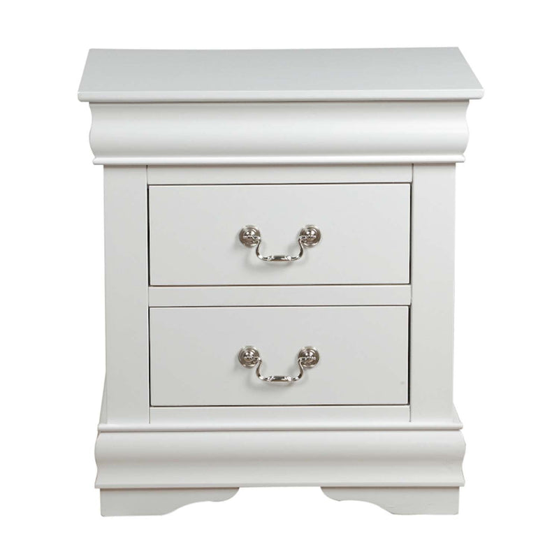 Louis Philippe Nightstand, White Finish Acme