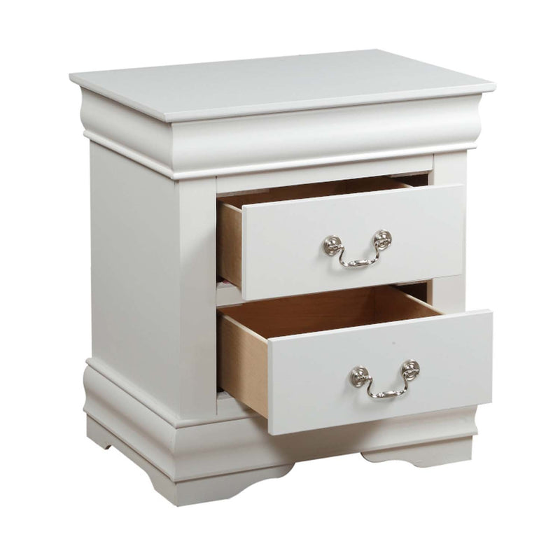 Louis Philippe Nightstand, White Finish Acme