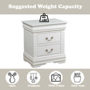 Louis Philippe Nightstand, White Finish Acme