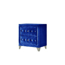 Dante Nightstand, Blue Velvet Acme