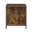 Juvanth Nightstand, Rustic Oak & Black Finish Acme