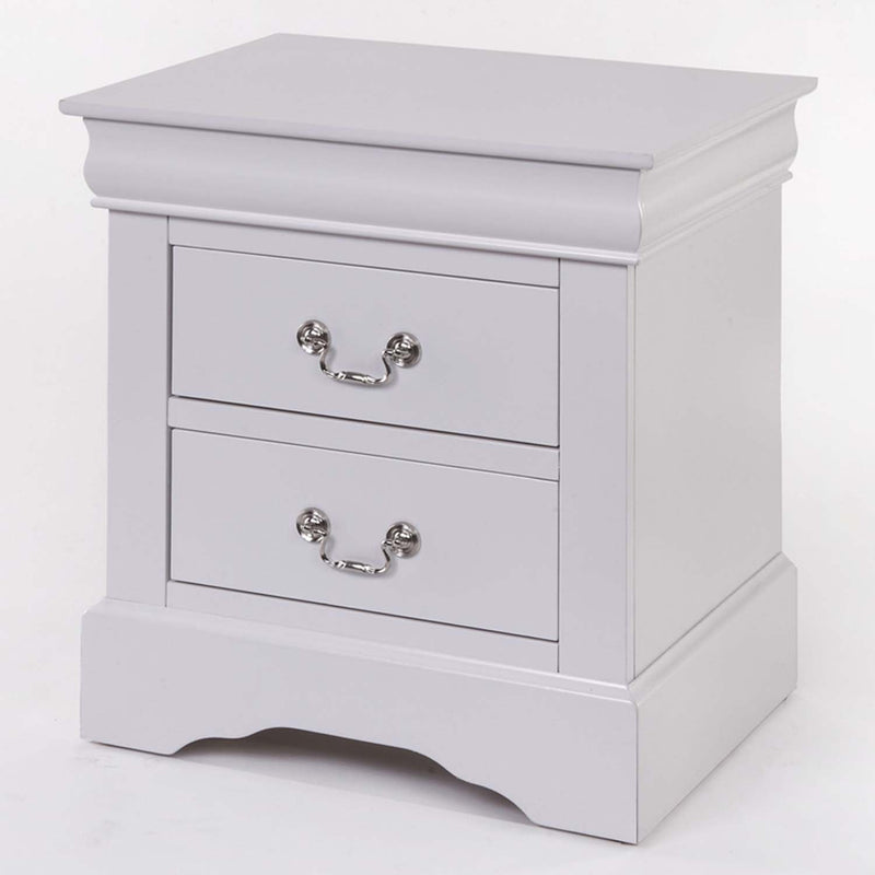 Louis Philippe III Nightstand, White Finish Acme