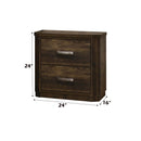 Elettra Nightstand, Rustic Walnut Finish Acme