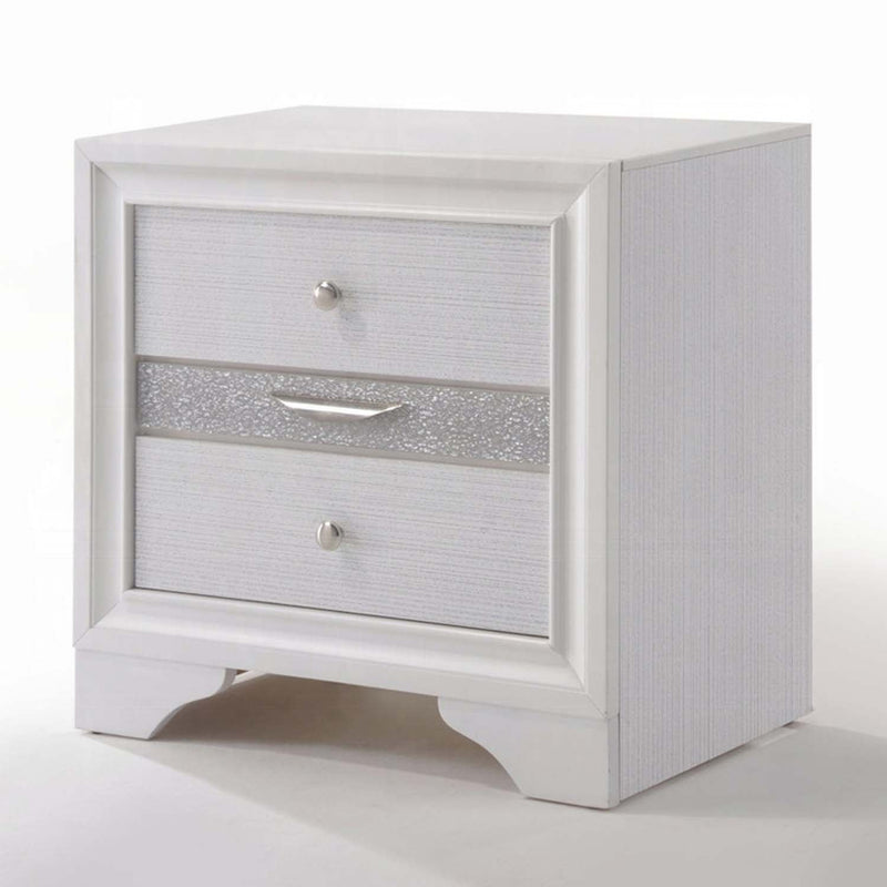 Naima Nightstand, White Finish Acme