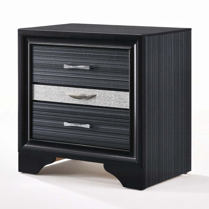 Naima Nightstand, Black Finish Acme