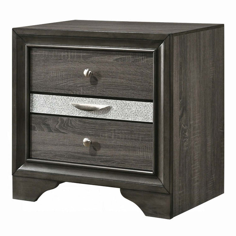 Naima Nightstand, Gray Finish Acme