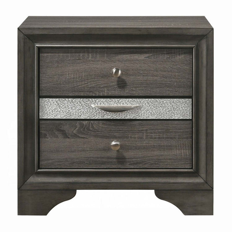Naima Nightstand, Gray Finish Acme