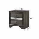 Naima Nightstand, Gray Finish Acme
