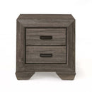 Lyndon Nightstand, Weathered Gray Grain Finish Acme