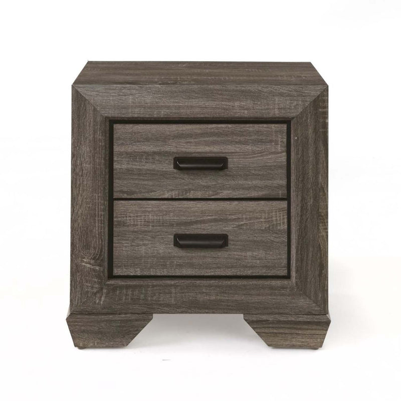 Lyndon Nightstand, Weathered Gray Grain Finish Acme