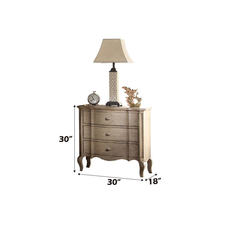 Chelmsford Nightstand, Antique Taupe Finish Acme