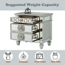 Varian Nightstand, Mirrored Acme