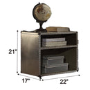 Brancaster Nightstand w/USB, Aluminum Acme