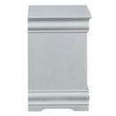 Louis Philippe III Nightstand, Platinum Finish Acme