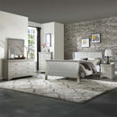 Louis Philippe III Nightstand, Platinum Finish Acme