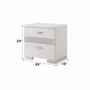 Naima II Nightstand, White High Gloss Finish Acme