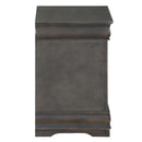 Louis Philippe Nightstand, Dark Gray Finish Acme