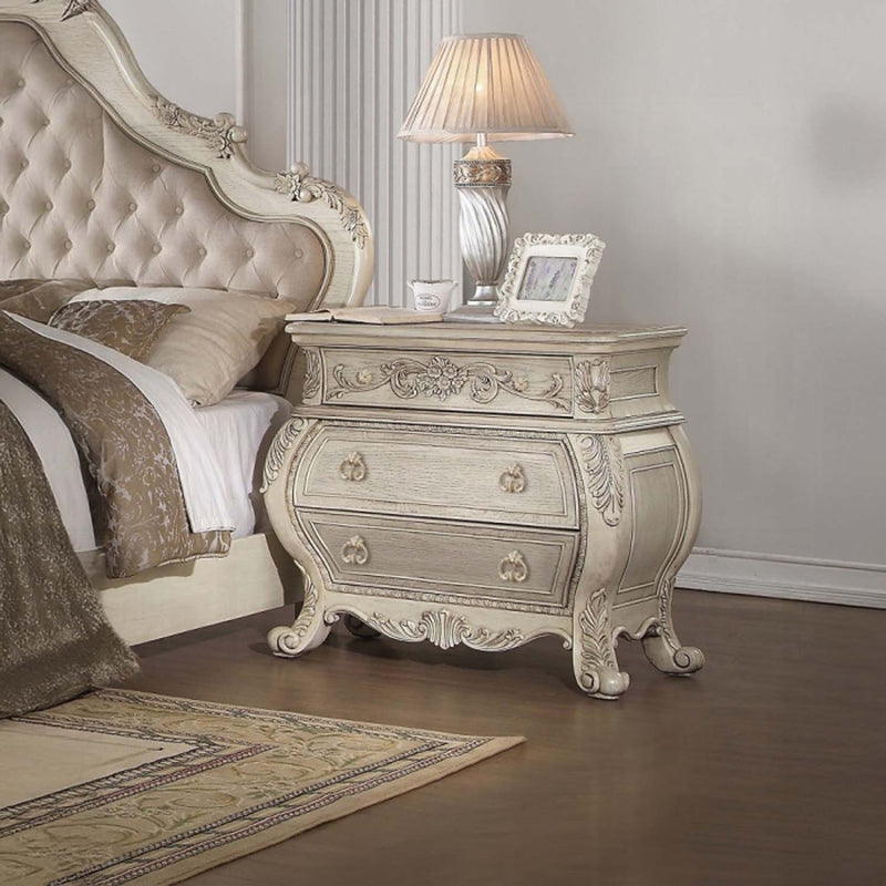 Ragenardus Nightstand, Antique White Finish Acme