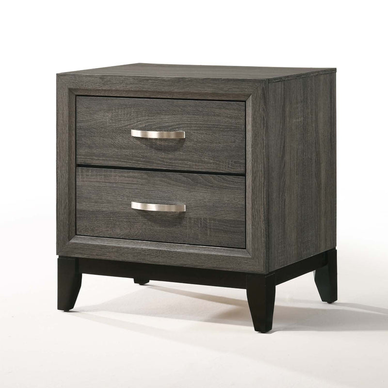 Valdemar Nightstand, Weathered Gray Finish Acme