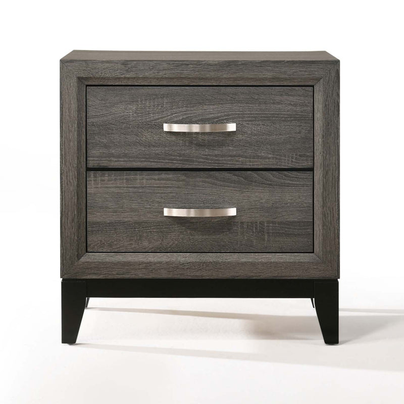 Valdemar Nightstand, Weathered Gray Finish Acme