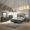 Kaitlyn Nightstand, Metallic Gray Finish Acme