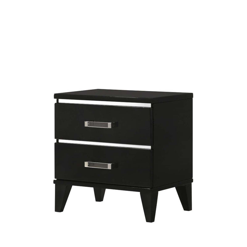 Chelsie Nightstand, Black Finish Acme