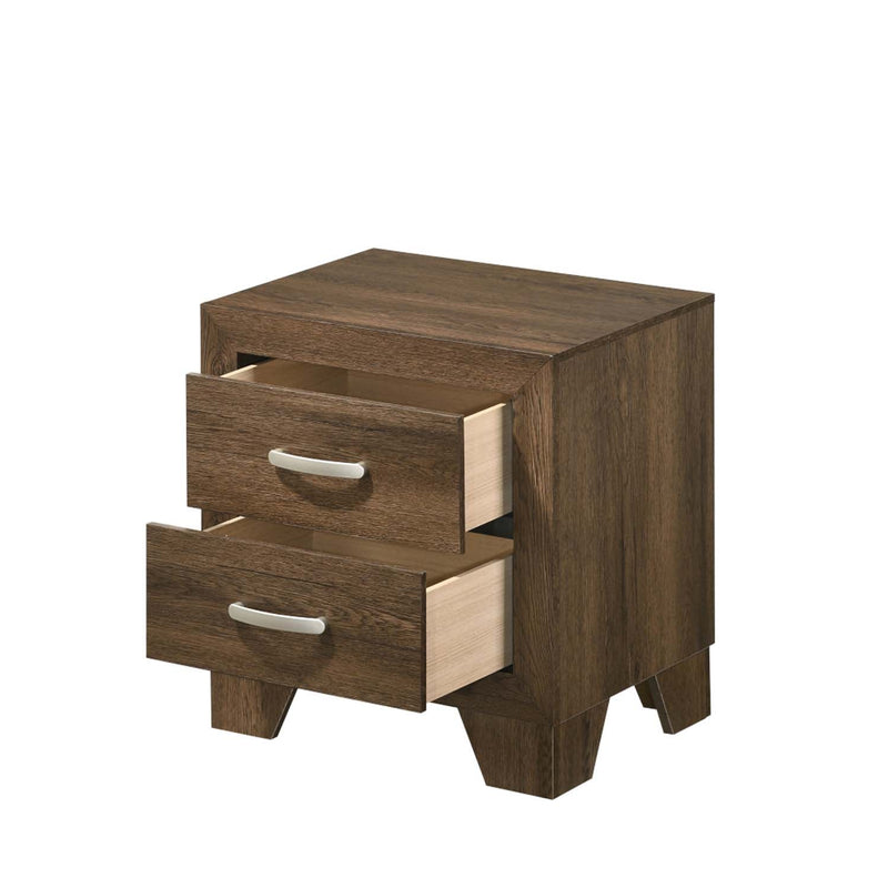 Miquell Nightstand, Oak Finish Acme