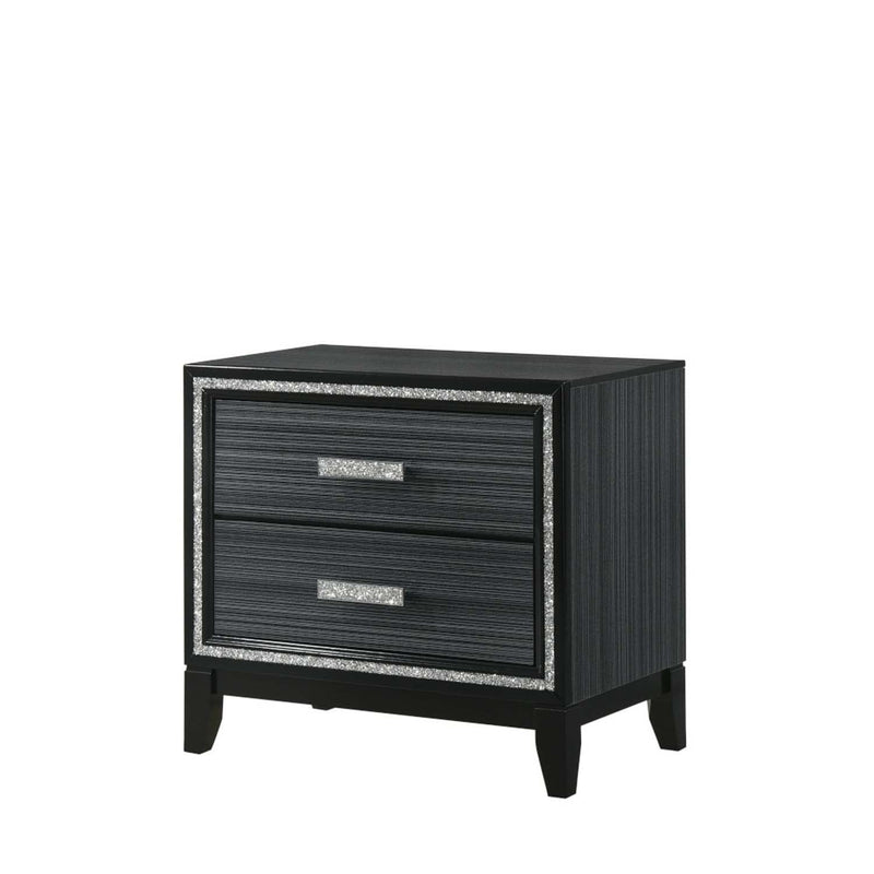 Haiden Nightstand, Weathered Black Finish Acme
