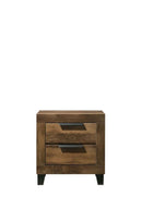 Morales Nightstand, Rustic Oak Finish Acme