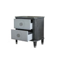 House Beatrice Nightstand, Charcoal & Light Gray Finish Acme