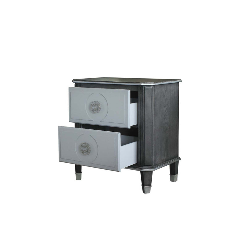 House Beatrice Nightstand, Charcoal & Light Gray Finish Acme