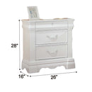Estrella Nightstand, White Finish Acme