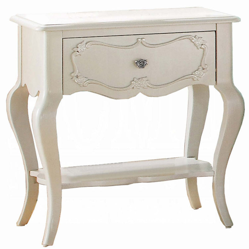 Edalene Nightstand, Pearl White Finish Acme